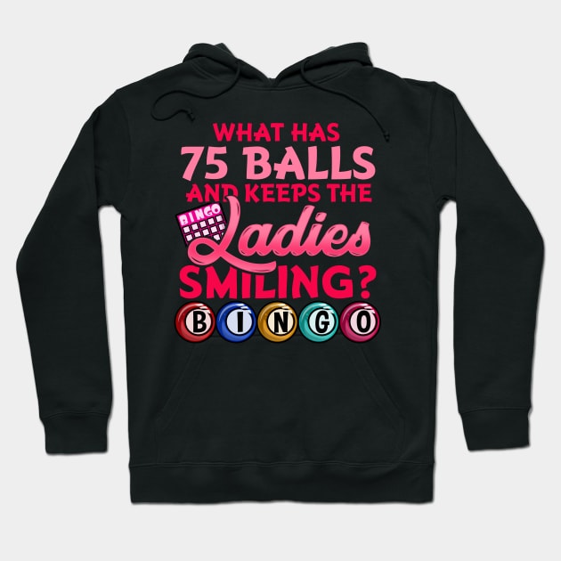 Womens Funny Bingo design for a Balls loving Grandma Hoodie by biNutz